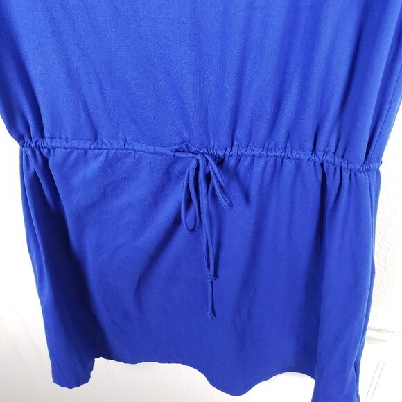Women's Royal Blue Soft Surroundings Drawstring Short Dress Size Small - Picture 6 of 11